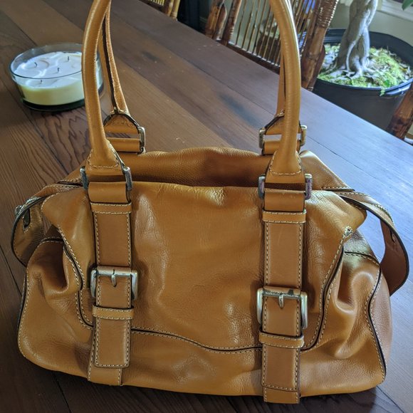 MICHAEL KORS Bedford Bag Cognac Brown Saddle Leather Organizer Pockets - Picture 3 of 15